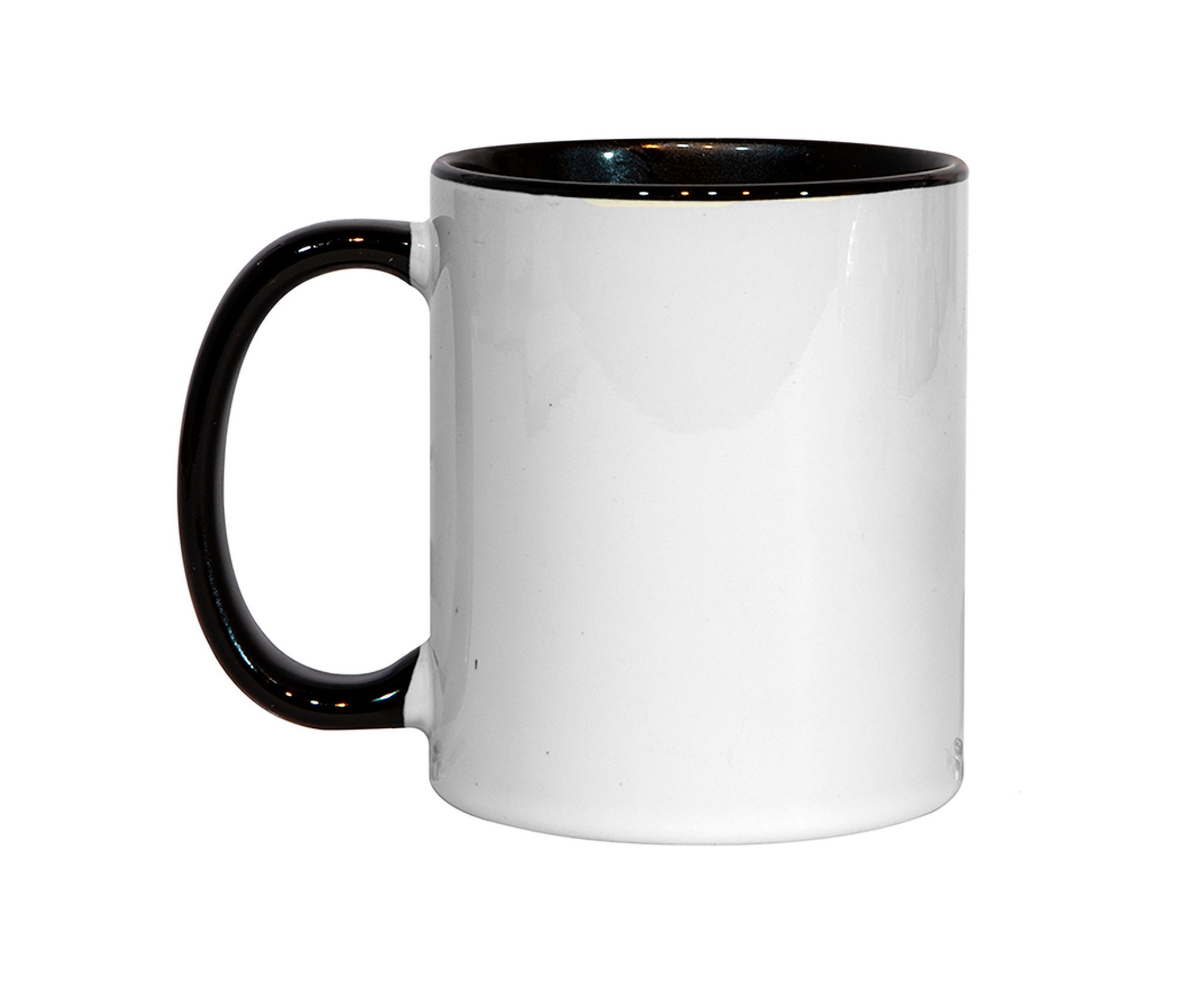 11oz Black Coloured Handle and Inner Ceramic Mug